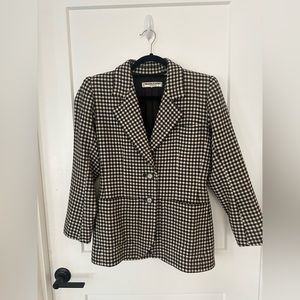 Saint Laurent Rive Gauche Houndstooth Blazer